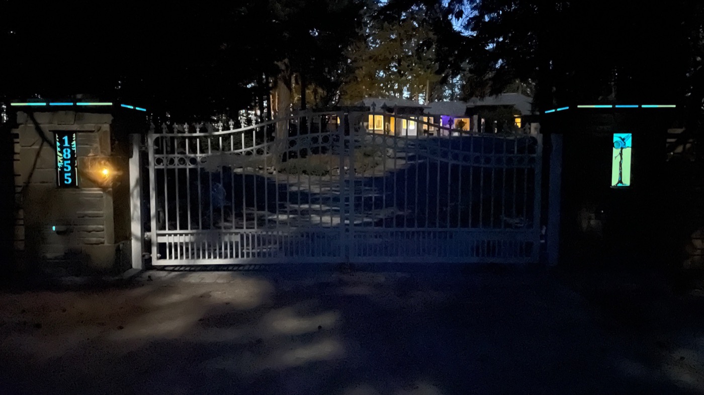 Stone pillars at twilight